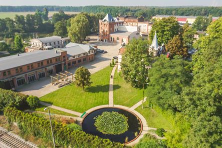 Widok z drona na cały kompleks